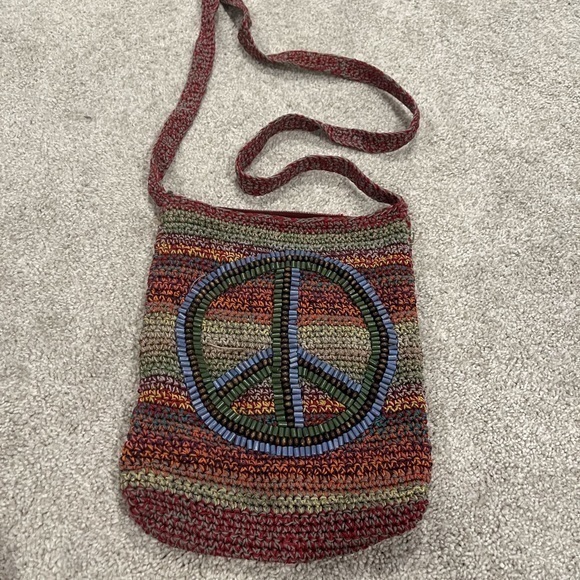 The Sak Handbags - The Sak beaded knit hippy peace crossbody bag